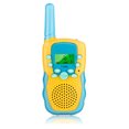 thumbnail image 4 of Walkie Talkie para niños con linterna LCD retroiluminada, radio de juguete para aventuras al aire libre, camping, senderismo, para niños de 3 a 12 años (3 piezas), 4 of 5