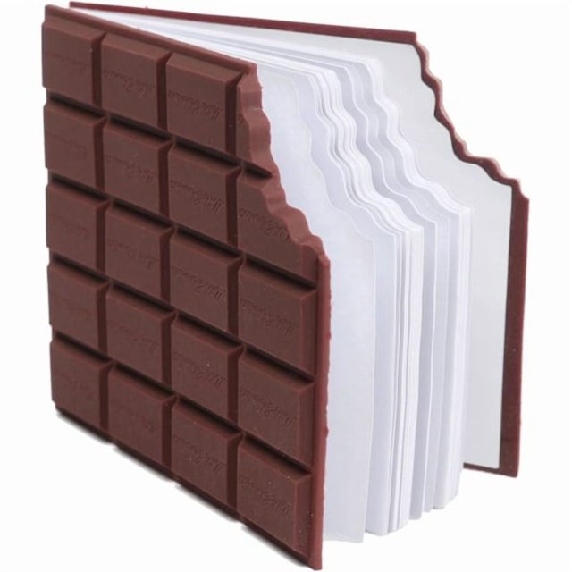 Chocolate Scented Taste Memo Pad, 80 Sheets Self-Adhesive Reusable Small Notebook, Writing Creative Mini Notebook for School Office...