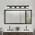 thumbnail image 5 of 5-Light 32.3 Inch Vanity Light Fixtures , Matte Black Modern Acrylic Bathroom Wall Lighting Fixtures for bathroom lights (Cool White 6000K), 5 of 9