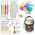 thumbnail image 2 of Knitting Material Package With Crochet Hooks Colorful Cotton Wool Plastic Clips And Needles Knitting Tools Accessories Set, 2 of 6
