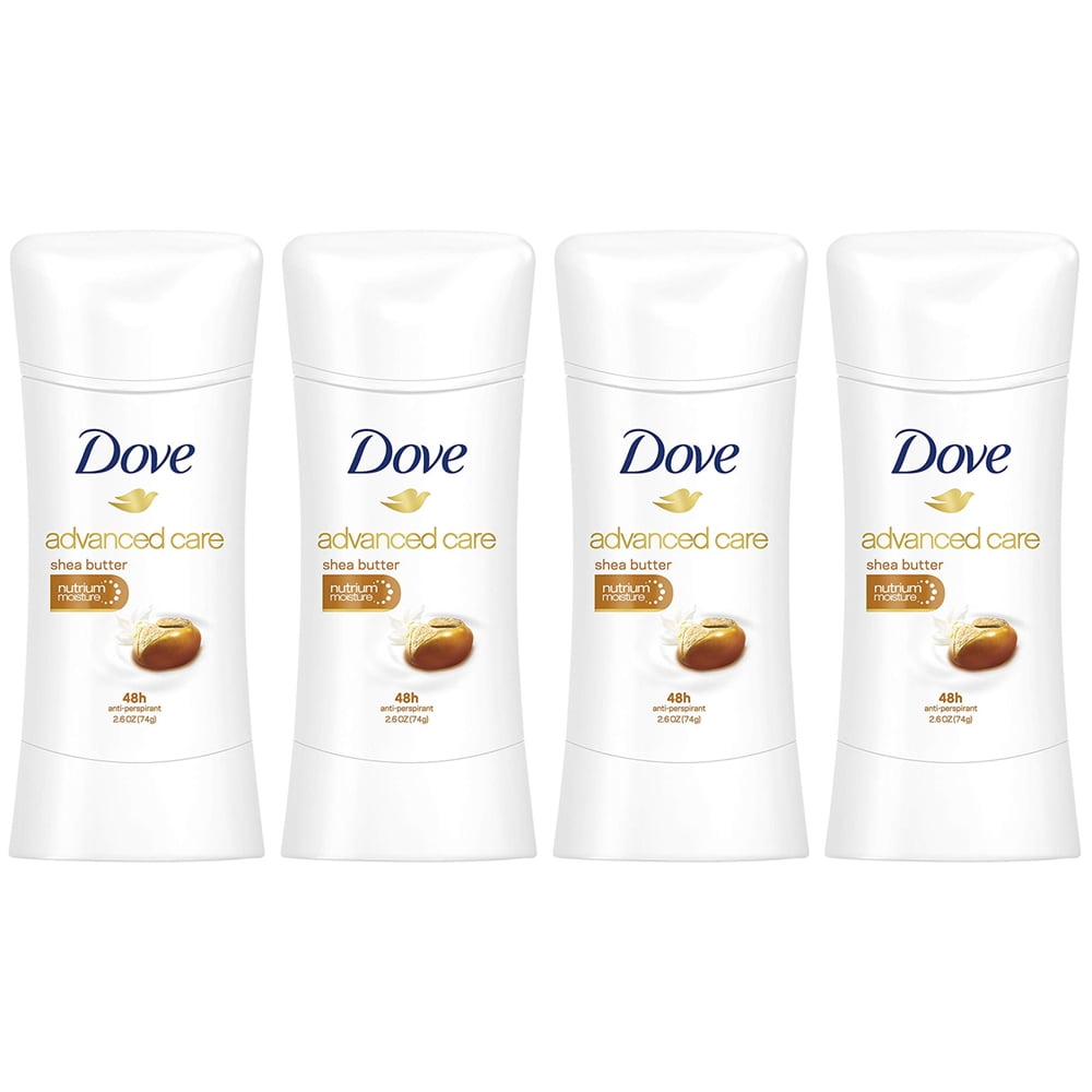 Pack of (4) Dove Advanced Care Antiperspirant Deodorant, Shea Butter 2.