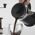 thumbnail image 4 of Cafetière à Piston en Borosilicate Résistant à la Chaleur pour Maison Bureau Filtre en Acier Inoxydable Haute Densité, 1000ml, 4 of 8
