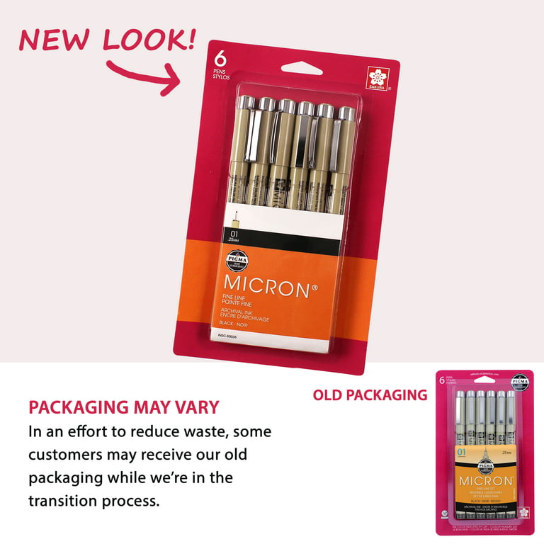 Sakura Pigma Micron Fineliner Pens Assorted Colour Sets of 6 -  Hong  Kong