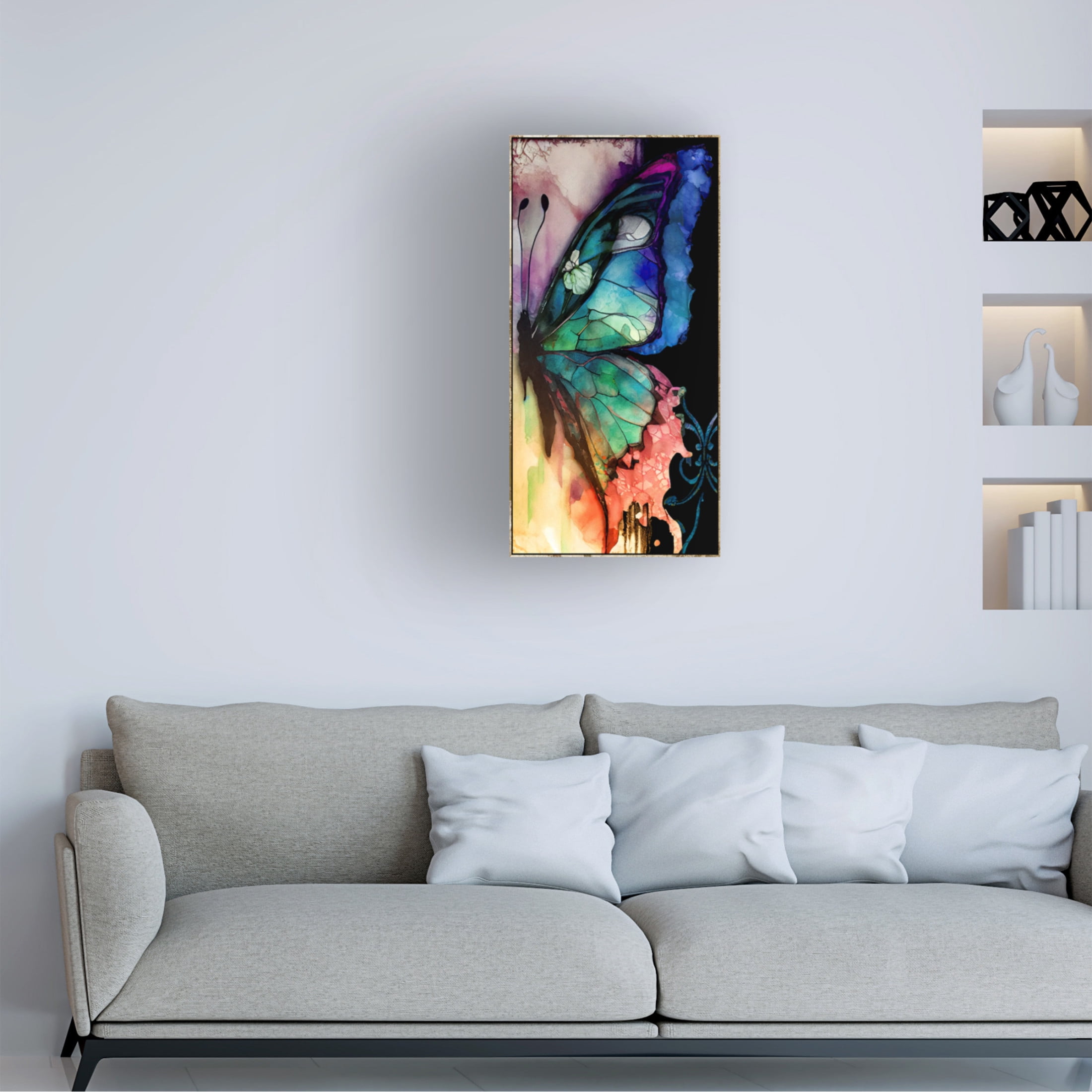 Canvas Wall Art - Sasha 'Transition I' Wall Art for Living Room, Bedroom, or Office Décor by Trademark Fine Art - 10 x 19 Inches