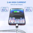 thumbnail image 5 of 5Pack i-Phone Charger(6 FT) Apple Charging Cable Fast Charging High Speed Compatible with iPhone 14/13/12/11 Pro Max/XS MAX/XR/XS/X/8/7/Plus iPad(Silver&Grey), 5 of 7