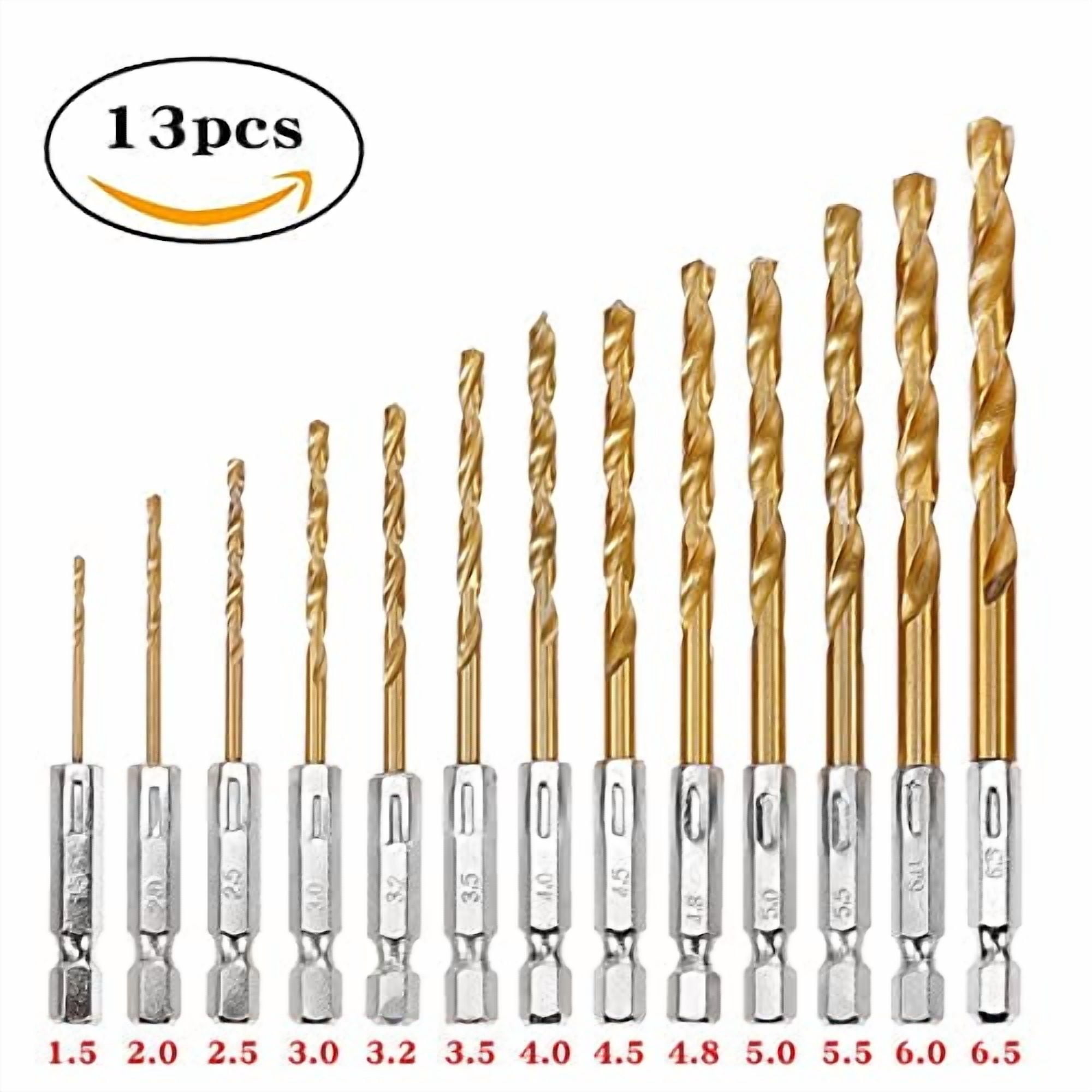 FRKSMD-5% Cobalt hex Shank Metric Drill bits Set (1.5mm-6.5mm/13pcs) Suitable for Stainless Steel, cast Iron, Hard Metal