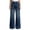 Blue, variant on Women High Waisted Wide Leg Jeans Panel Seam Detail Vintage Washed Denim Pants Loose Fit Streetwear Trousers Blue M