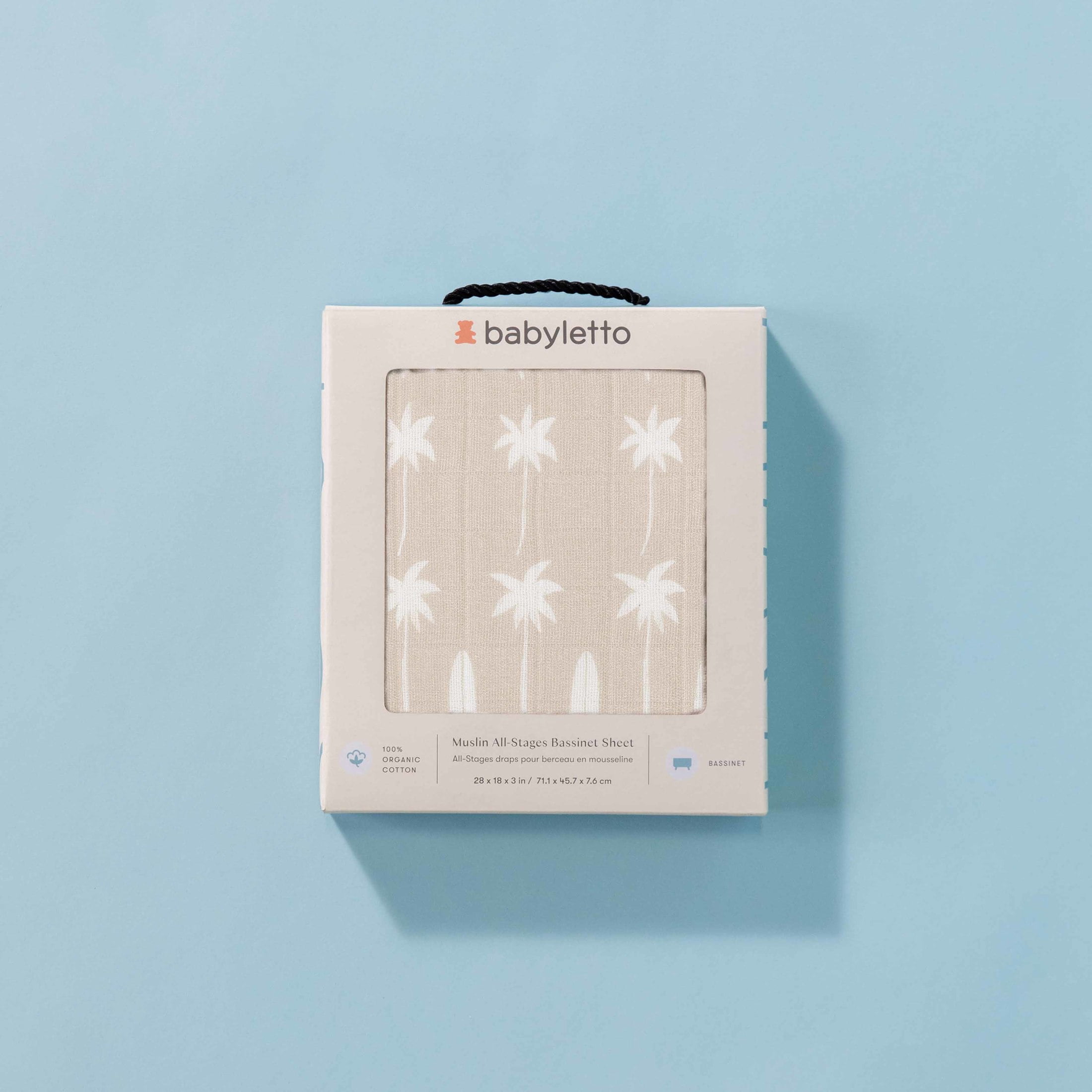 Babyletto All-Stages Bassinet Sheet in GOTS Certified Organic Muslin Cotton