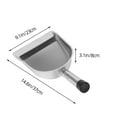 thumbnail image 2 of WHAMVOX  Handheld Garbage Shovel Convenient Dustpan Steel Office Dad Silver, 2 of 8