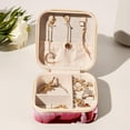 thumbnail image 6 of Peony Travel Portable Square Organizer Box: Earring Organizer & Jewelry Display for Girls and Women, 6 of 6