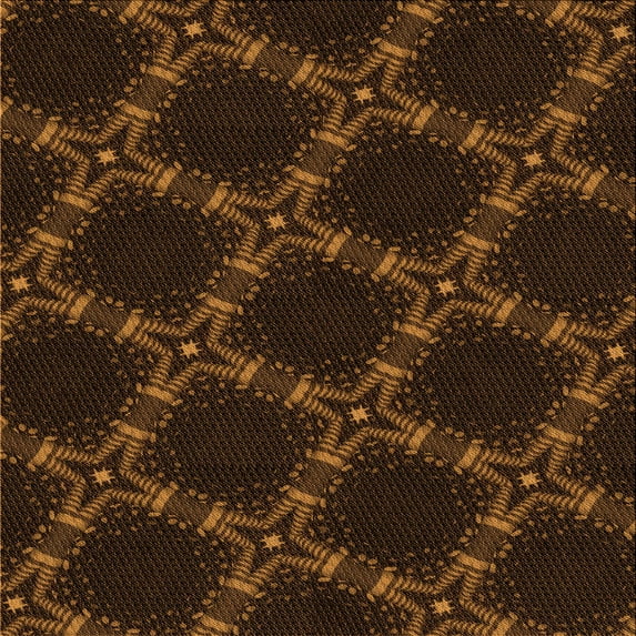 Ahgly Company Machine Washable Indoor Square Transitional Saddle Brown Area Rugs, 8' Square
