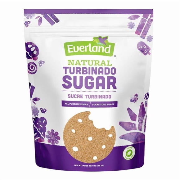 Everland Turbinado Sugar, 1 kg (Raw Cane Sugar, Natural Crystals)