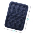 thumbnail image 2 of Clara Clark Bathroom Rugs, Velvet Memory Foam Bath Mat, Ultra Soft Non Slip and Absorbent - Waffled - Small - Navy, 2 of 6