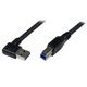 thumbnail image 1 of StarTech USB3SAB2MRA Cable SuperSpeed USB 3.0 en Angulo Derecho, USB-A Macho a USB-B Macho, Color Negro, 2 m, 1 of 5