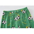 thumbnail image 6 of FEDPOP Toddler Boys Pajamas Bamboo Viscose Kids Long Sleeve Snug fit Soccer Printed Pjs 2pcs Set 3T, 6 of 7