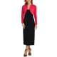 thumbnail image 2 of INSPIRAR CHIC Top Bolero Elegante para Mujeres con Mangas Largas Fruncidas y Abierto en la Parte Frontal, Cárdigan Corto XL Rojo, 2 of 6