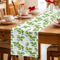 thumbnail image 5 of Green Lemons Table Runner 72 Inches, Summer Watercolor Blue Bows Fruits Bed Runner Dresser Scarves Tabletop for Indoor Outdoor Parties/Ceremony/Banquet, 16" x 72", 5 of 9