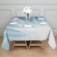 thumbnail image 3 of 60x60in(152x152cm) Square Tablecloth, Waterproof Polyester Table Cover, Wrinkle Resistant & Washable Fabric for Dining, Kitchen, Picnic, Abstract Geometry Print, 3 of 6