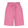 thumbnail image 4 of biudgviw Summer Shorts for Women Wide Leg Bermuda Shorts Drawstring High Waisted Comfy Boho Beach Vacation Casual Shorts with Pockets, 4 of 7