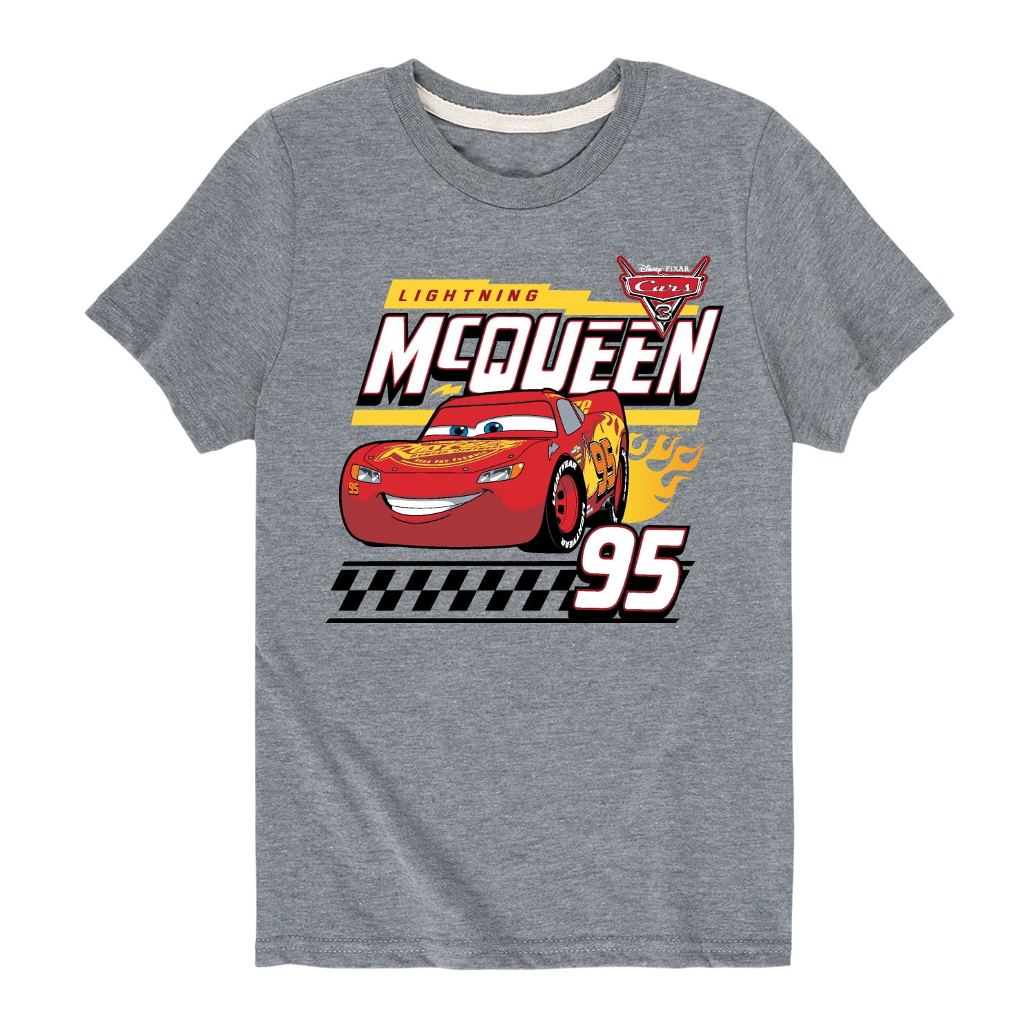 Disney's Cars Lightning McQueen 95 Toddler And Youth Short Sleeve