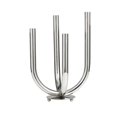 thumbnail image 6 of DecMode 4 Holder Silver Stainless Steel Metal Abstract U-Shaped Candelabra, 6 of 13