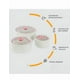 thumbnail image 3 of Contenedor Xtellar transparente De Ceramica Tazon Con Tapa Hermetica Set De 6 Pza, 3 of 5