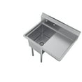 thumbnail image 6 of Elkay E1C16X20-R-18X Dependabilt 36-1/2 x 25-13/16 x 43-3/4 Scullery Sink, 18 Right Drainboard, 2 Holes, 18-Gauge Stainless, 6 of 6
