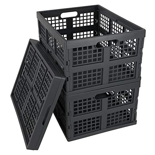 5 New Grey Removal Storage Crate Container 28L 
