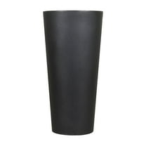 Tusco Products Modern 26 Inch Molded Plastic Round Planter, Black
