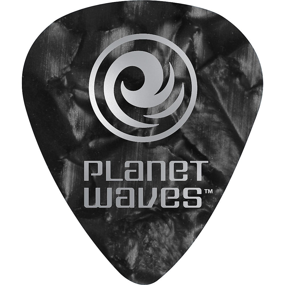 D'Addario Planet Waves Black Pearl Celluloid Guitar Picks - 100 Packs