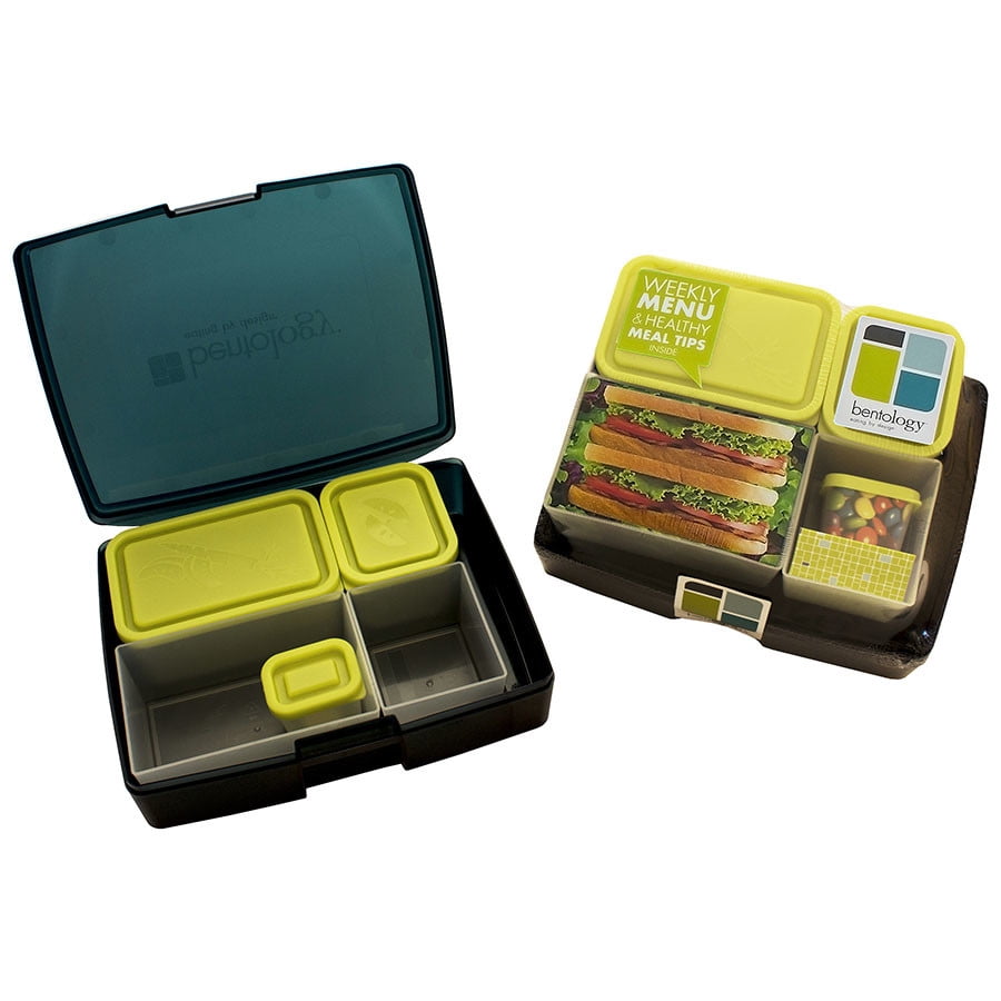 Bentology 6Piece Classic Bento Box Sets Night & Pear 229386 OC