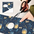 thumbnail image 6 of Yayeee Faucet Mat for Kitchen Sink 14.7" Diatomite Long Splash Guard Pad, Blue Fireflies Pattern, 6 of 7