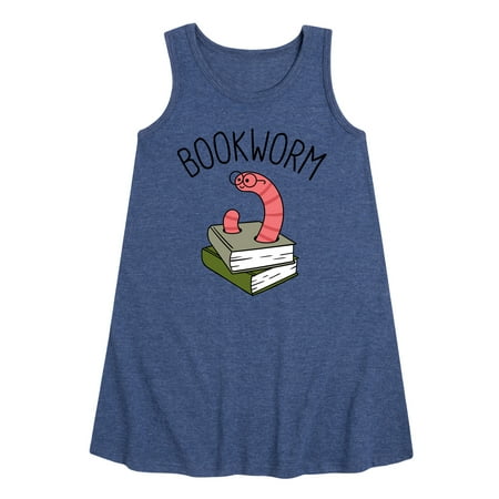 

Instant Message - Bookworm - Toddler and Youth Girls A-line Dress