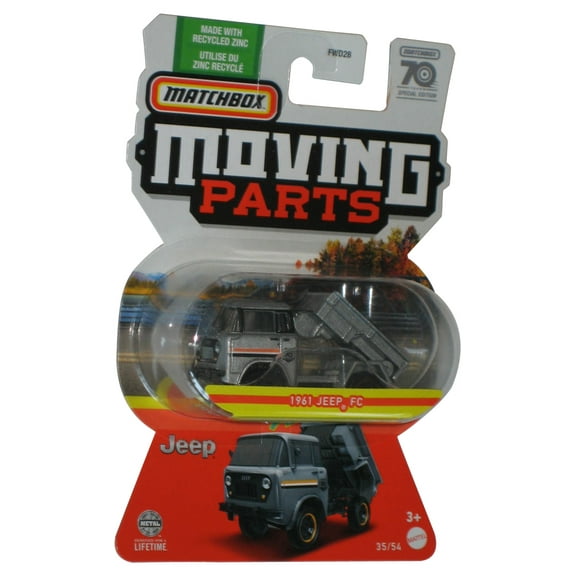 Matchbox Moving Parts (2023) Silver 1961 Jeep FC Toy Truck 35/54