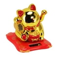 thumbnail image 3 of Waving Arm Fortune Cat Statue, Environmentally Friendly Unique Solar Energy Waving Cat  Luck  For Home Decor Chinese Character Champagne,Chinese Character Silver,Blessing Bag, 3 of 8