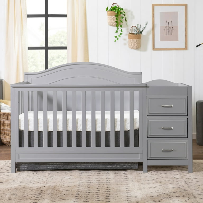 ひーちゃん❤️チャコールグレーXL44 DaVinci Charlie 4-in-1 Convertible Crib and Changer Combo in Grey