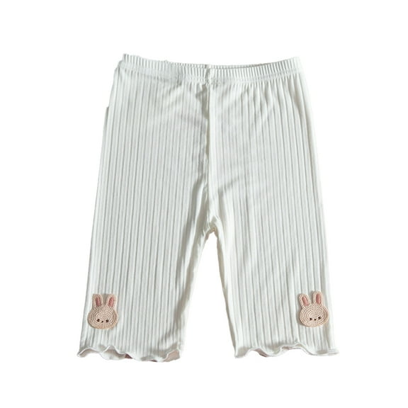 LYMAYTER Kids Girls Leggings Shorts Toddler Cartoon Safety Pants Baby Summer Five Points Bottoms Shorts for 2-9 Years