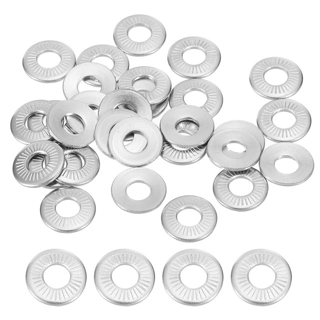 304 Stainless Steel Flat Washers M4x10mm Belleville Spring Disc Washer Conical Knurled Metric Gasket 100 Pack