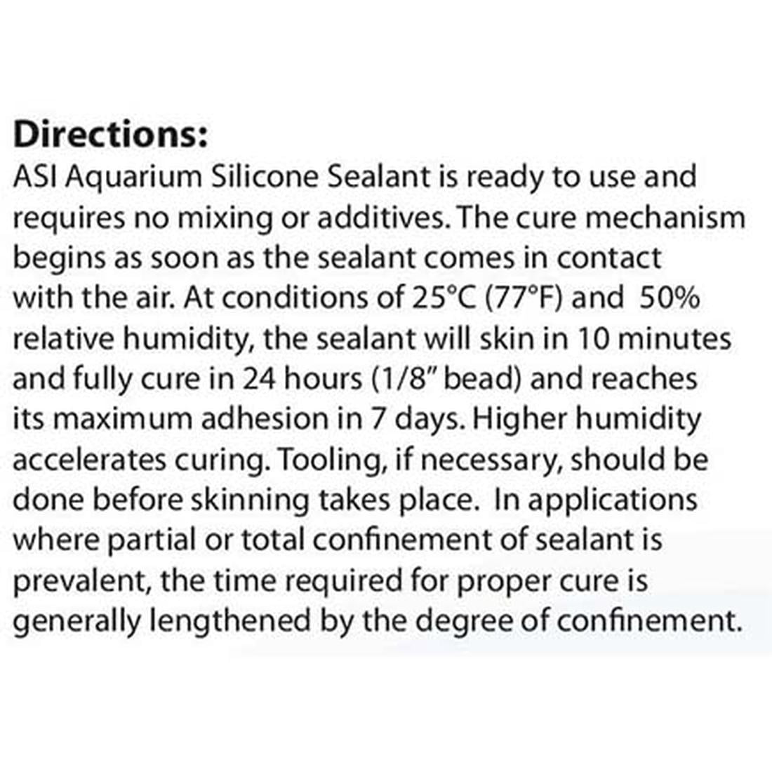 ASI Black Aquarium Silicone Sealant - 10.2 oz Fluid Cartridge
