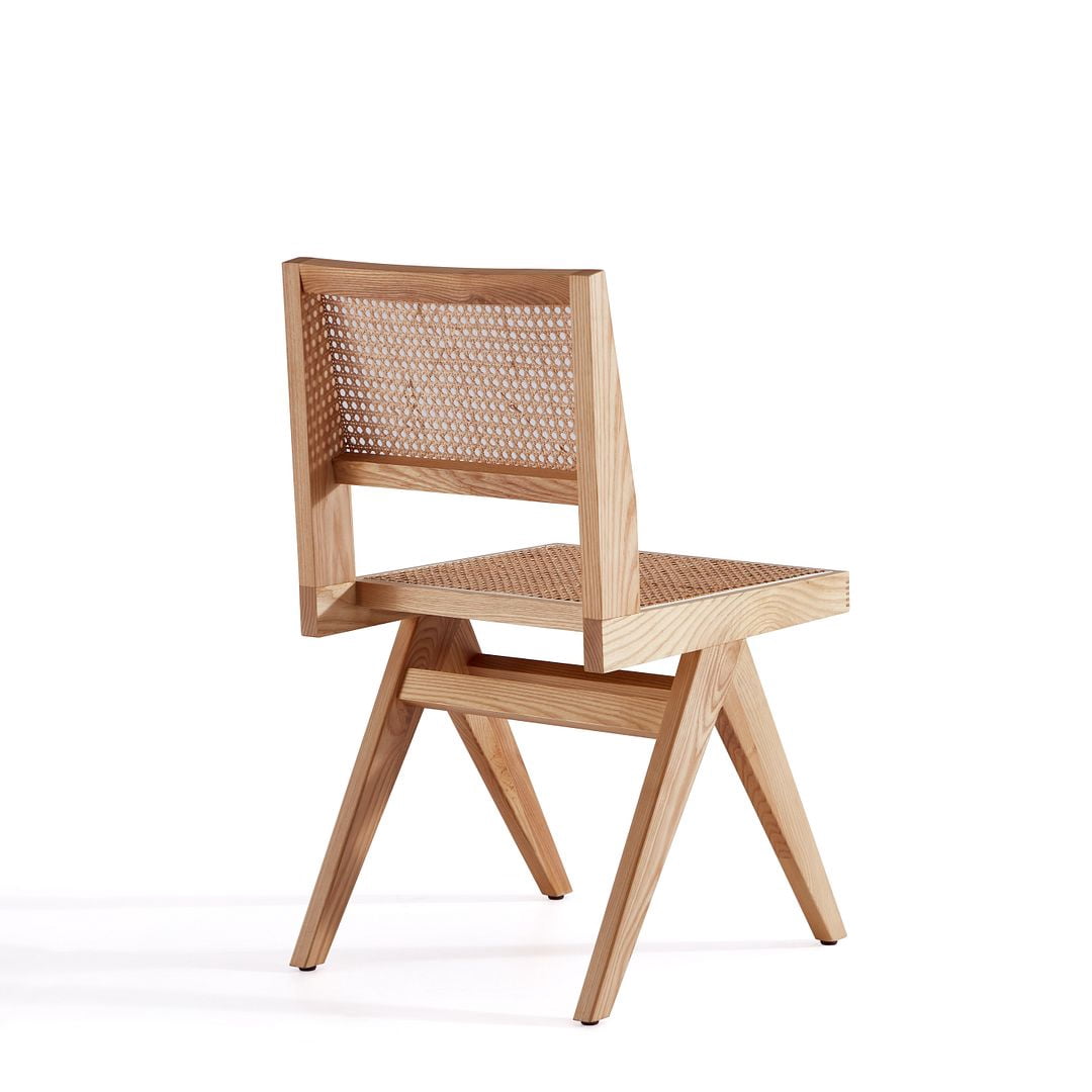 Manhattan Comfort Hamlet 17.72" Wood Dining Chair in Natural (Set of 2)