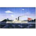 thumbnail image 1 of Ceramic Tile Mural-James Bard Ships Tile Mural Modern Floor Design. 30" w x 18" h using (15) 6 x 6 ceramic tiles, 1 of 3