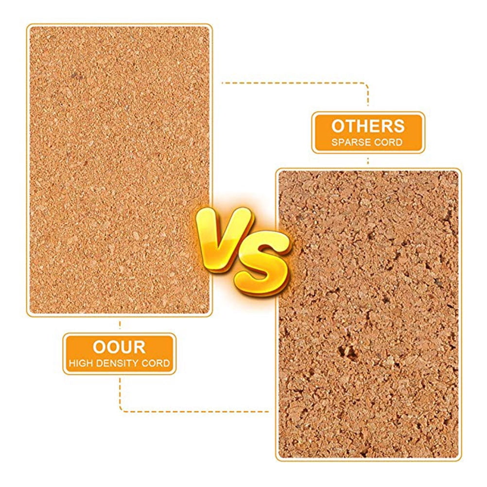 HONMEET Brown Hexagon Wooden Photo Boards Self-Adhesive Cork Wall Decor for Home Office Display