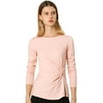thumbnail image 1 of Blusa Básica Allegra K Manga Larga Rosa S, 1 of 6