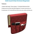thumbnail image 5 of Dalrosia 5 Pockets Remote Control Holder, Magazine Rack, Space Saver Organizer, Draped Over Sofa, Couch, Recliner Armrest, 5 of 7
