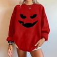 thumbnail image 2 of NMMUED Halloween Sweatshirts, Womens Fall Tops, Halloween Womens Tops, Fall Sweatshirts for Women, Pumpkin Halloween Shirt, Oversized Shirts for Women, Red M, 2 of 6