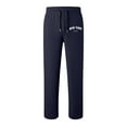 thumbnail image 2 of Kids Baggy Sweatpants | Boys Girls Athletic Straight Leg Pants | Lightweight Sportswear with Pockets | 4-13 Years Casual Workout Pants | Elastic Waist Comfort Fit(Navy,12-13Years), 2 of 4