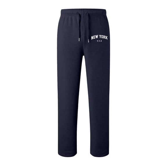 Kiijoy Boys Baggy Sweatpants New York Print Straight Leg Athletic Pants with Pockets, Sizes 4-13