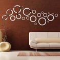 thumbnail image 3 of Miyuadkai Stickers Clearance Decal Circles Wall Decor 3D Sticker Vinyl Home 24Pcs Mural Diy Removable Home Decor Home Decor Silver, 3 of 7
