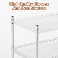 thumbnail image 5 of Commercial Grade Cart, Ventilated Storage Baskets with Wire Shelves and Handle, Food Storage Trolley, Utility Shelf, 3 Tiers, High/Low Handle, 5 of 7