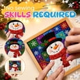 thumbnail image 5 of SeekLGT Christmas DIY Sewing Kit, Snowman DIY Christmas Craft Kit, Framed DIY Cloth Sewing Set, Holiday Fabric Art Craft Kit for Adults and Kids, Seasonal Wall Decor Activity, 5 of 9